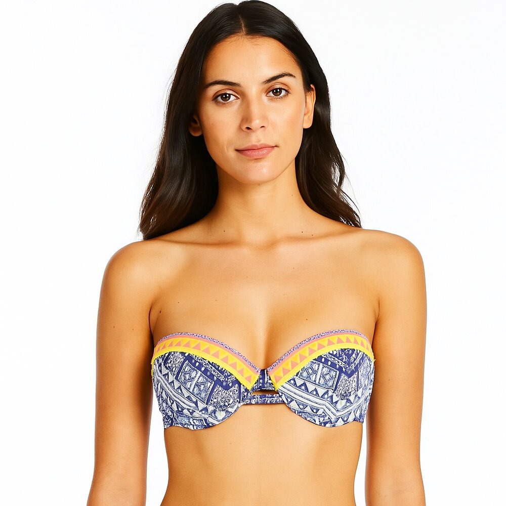 Victorias Secret Bandeau Bikini Top Strapless Blue